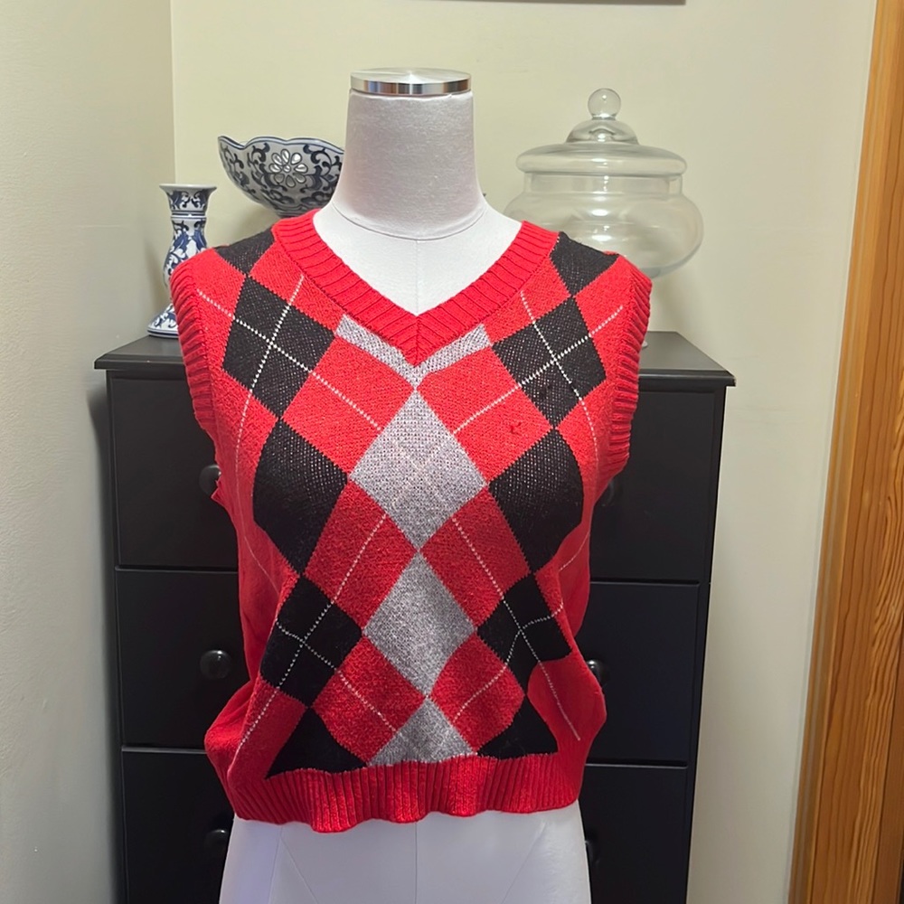 Red Sweater Vest